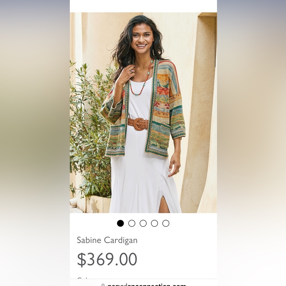 Peruvian Connection Multicolor Sabine Cardigan